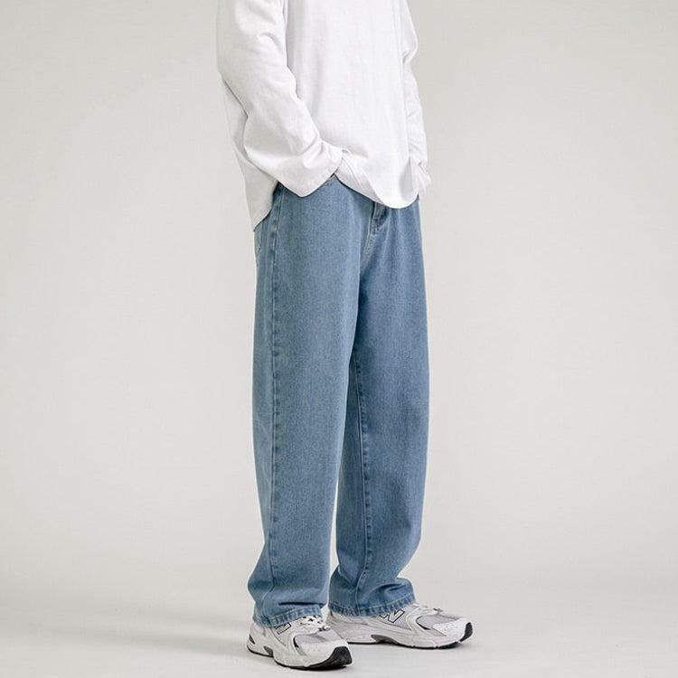 Trendy Y2K Fashion Straight Leg Mid Rise Baggy Jeans for a 2000s Look