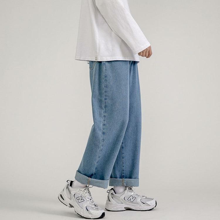 Trendy Y2K Fashion Straight Leg Mid Rise Baggy Jeans for a 2000s Look