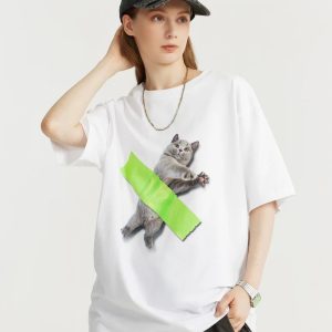 Trendy Y2K Fashion Tee: Embrace 2000s Style with Cat Aesthetic