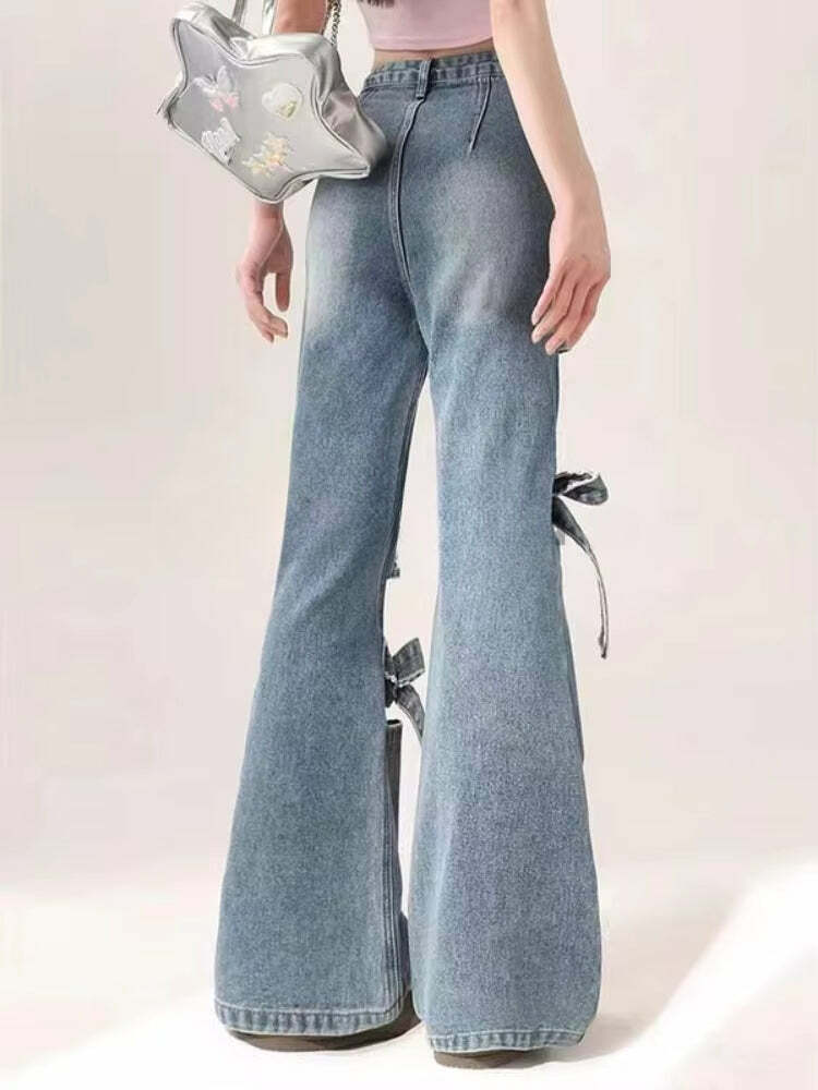 Trendy Y2K Flare Jeans: Embrace 2000s Fashion with Retro Style