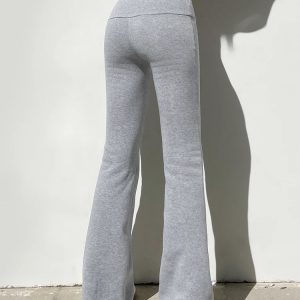 Trendy Y2K Flare Sweatpants - Retro 2000s Style for Ultimate Comfort