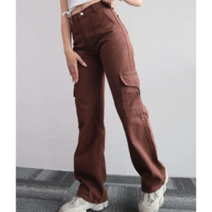 Trendy Y2K High Waist Cargo Pants - 2000s Fashion Aesthetic