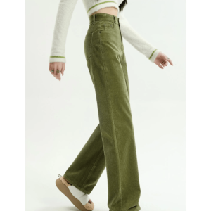 Trendy Y2K High Waist Corduroy Pants - 2000s Fashion Essential