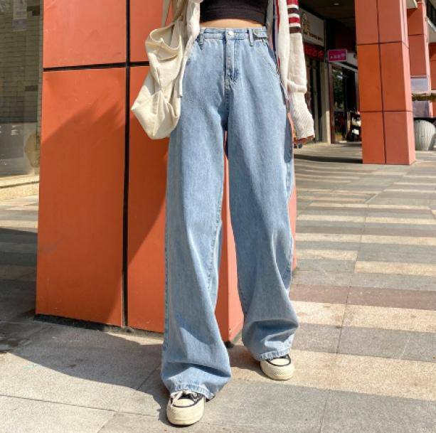 Trendy Y2K Wide Leg Jeans - Embrace 2000s Fashion with Style