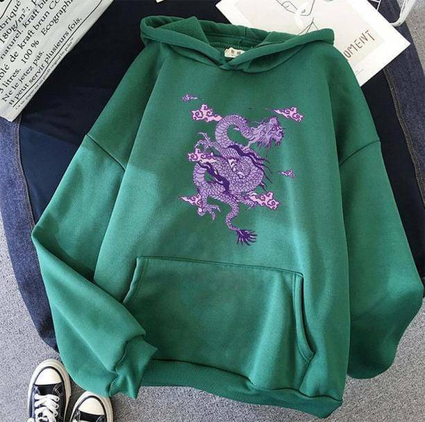 Y2K Aesthetic Chinese Dragon Hoodie - Trendy 2000s Fashion Statement