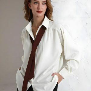 Y2K Aesthetic Classic Shirt - Vintage 2000s Fashion Top for Trendy Looks