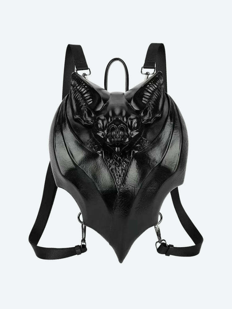 Y2K Aesthetic Goth Bat Backpack - Trendy 2000s Style Accessory