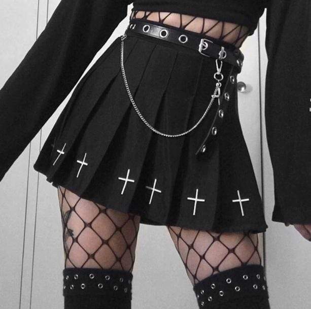 Y2K Aesthetic Grunge Skirt - Trendy 2000s Fashion for Unique Outfits