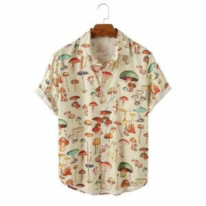 Y2K Aesthetic Mushroom Species Shirt - Trendy 2000s Fashion Top