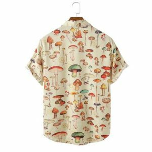 Y2K Aesthetic Mushroom Species Shirt - Trendy 2000s Fashion Top