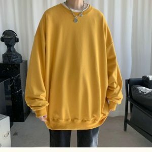 Y2K Aesthetic Oversized Sweatshirt - Retro 2000s Fashion Essential