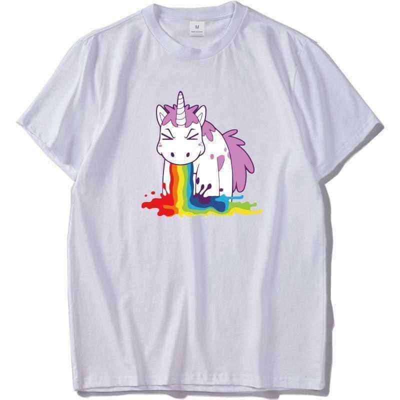 Y2K Aesthetic Rainbow Unicorn Shirt - Trendy 2000s Fashion Top