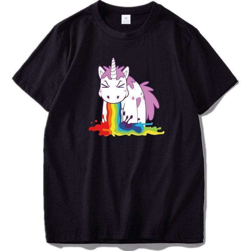 Y2K Aesthetic Rainbow Unicorn Shirt - Trendy 2000s Fashion Top