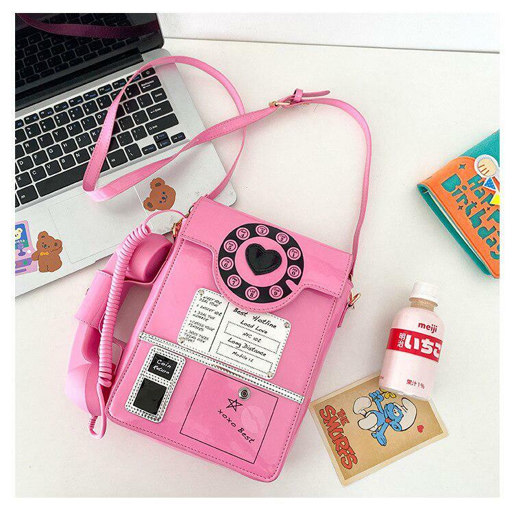 Y2K Aesthetic Retro Phone Shaped Crossbody Bag for Trendy Outfits