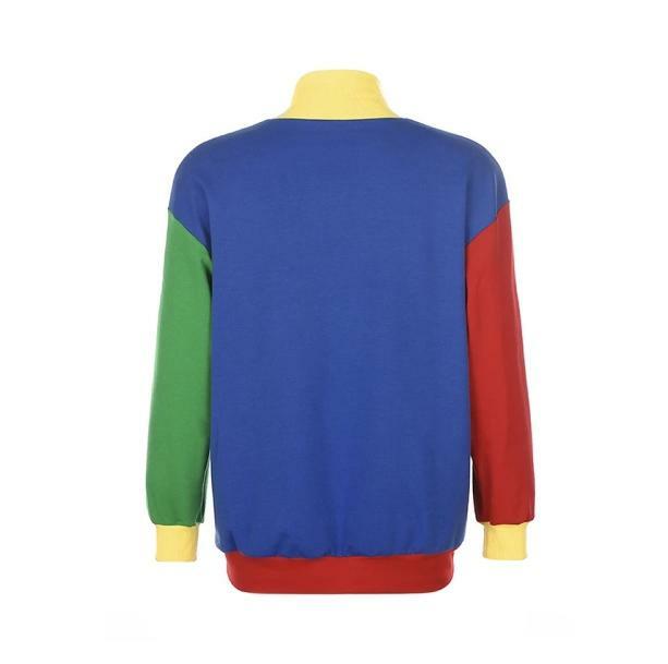 Y2K Aesthetic Retro Rainbow Sweatshirt - 2000s Fashion Trend Top