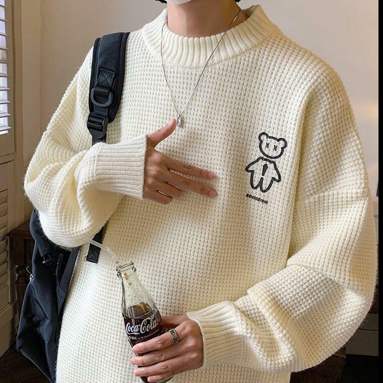 Y2K Aesthetic Soft Boy Bear Sweater - Trendy 2000s Style Clothing