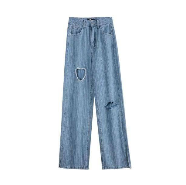 Y2K Aesthetic Soft Girl Heart Pants - Trendy 2000s Style Bottoms