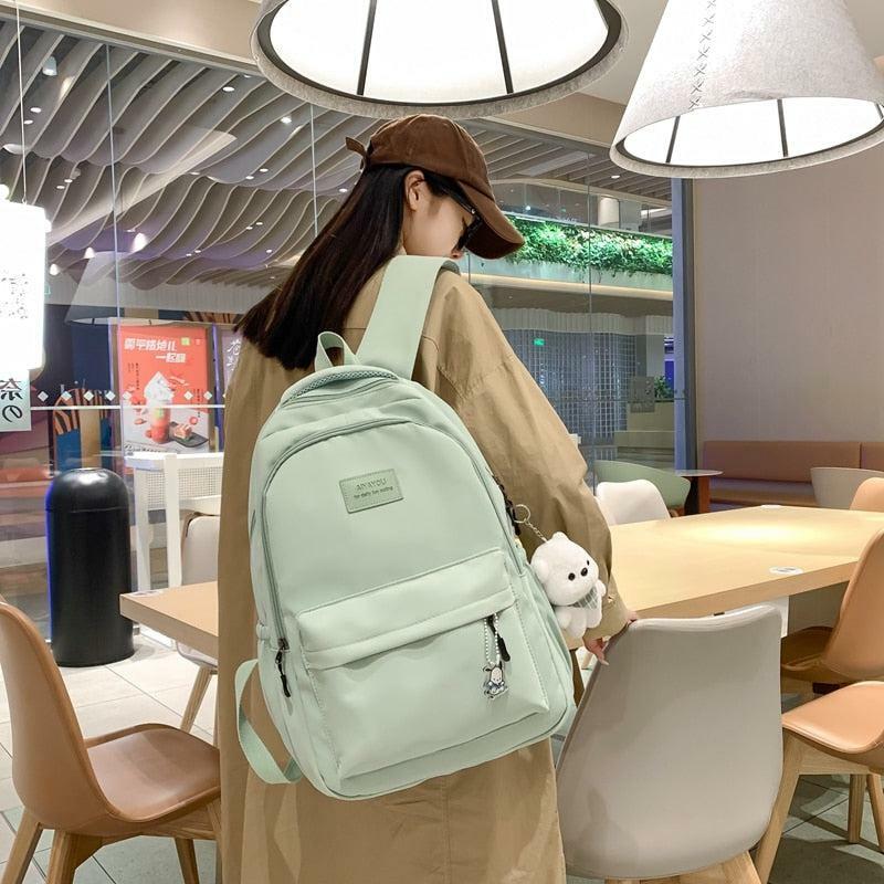 Y2K Aesthetic Waterproof School Backpack - Trendy 2000s Fashion Style