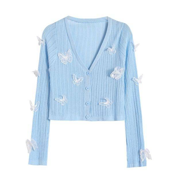 Y2K Coquette Butterfly Cardigan - Trendy 2000s Style for Modern Fashionistas