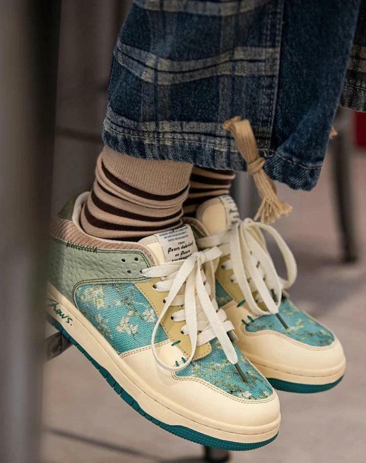 Y2K Fashion Almond Blossom Sneakers: Trendy 2000s Style Footwear