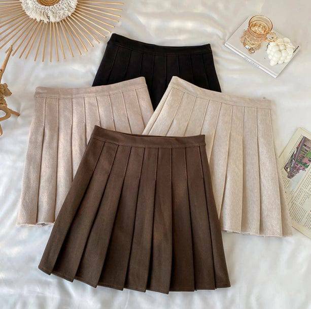 Y2K Fashion Brown College Skirt - Trendy 2000s Style for Modern Looks