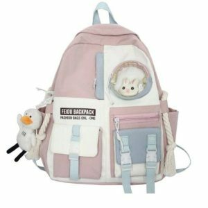 Y2K Fashion Bunny In The Pocket Backpack - Trendy 2000s Style Accessory