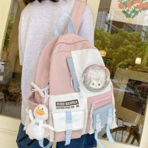 Y2K Fashion Bunny In The Pocket Backpack - Trendy 2000s Style Accessory