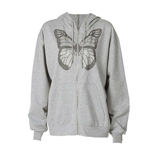 Y2K Fashion Butterfly Hoodie - Trendy 2000s Style for Unique Outfits