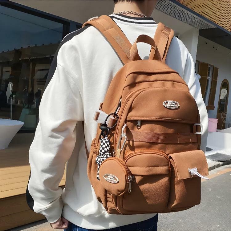 Y2K Fashion Casual School Backpack with Extra Pockets - 2000s Style