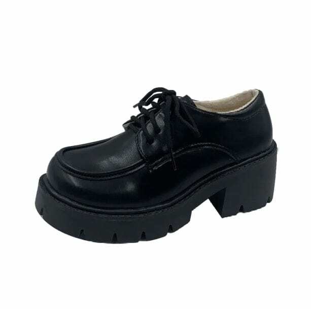 Y2K Fashion College Uniform Shoes: Trendy 2000s Style Footwear