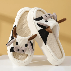 Y2K Fashion Cow Slippers: Trendy 2000s Style for Cozy Comfort