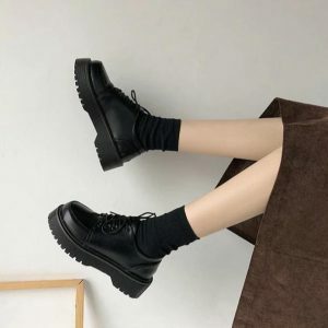 Y2K Fashion Dark Academia Shoes: Trendy 2000s Style Footwear