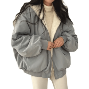 Y2K Fashion Double-Sided Hooded Jacket: Trendy 2000s Style Outerwear