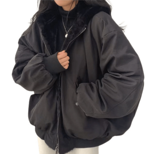 Y2K Fashion Double-Sided Hooded Jacket: Trendy 2000s Style Outerwear