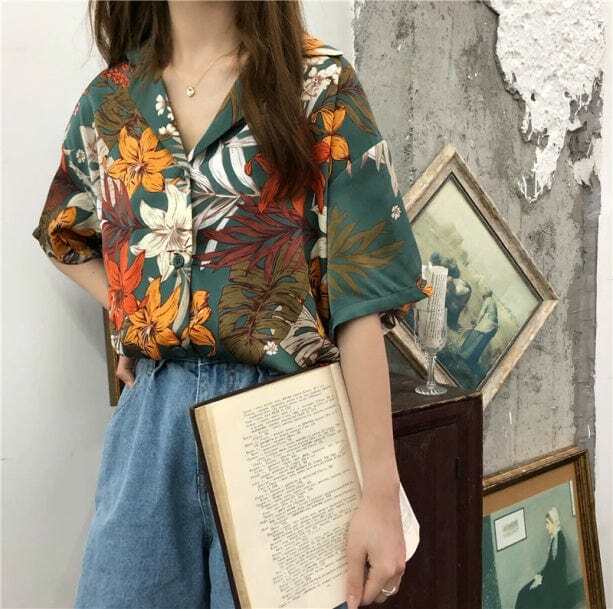 Y2K Fashion Floral Shirt: Embrace 2000s Style with Trendy Aesthetic