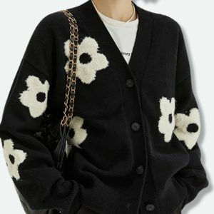 Y2K Fashion Flower Cardigan: Trendy 2000s Style for Effortless Outfits