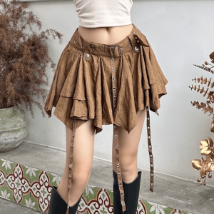 Y2K Fashion Goblincore Mini Skirt - Trendy 2000s Style for Unique Looks