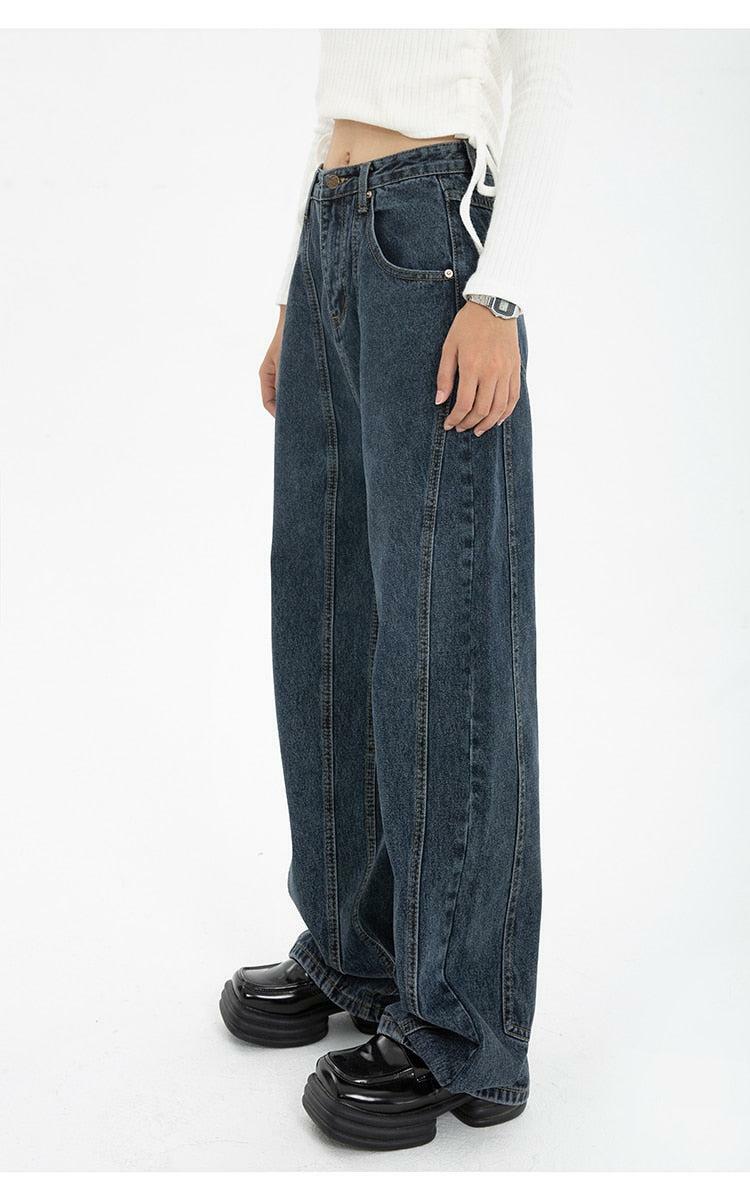 Y2K Fashion High Waisted Wide Leg Jeans - 2000s Style Essential