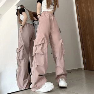 Y2K Fashion Hip Hop Cargo Pants - Trendy 2000s Style for Women