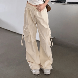 Y2K Fashion Hip Hop Cargo Pants - Trendy 2000s Style for Women