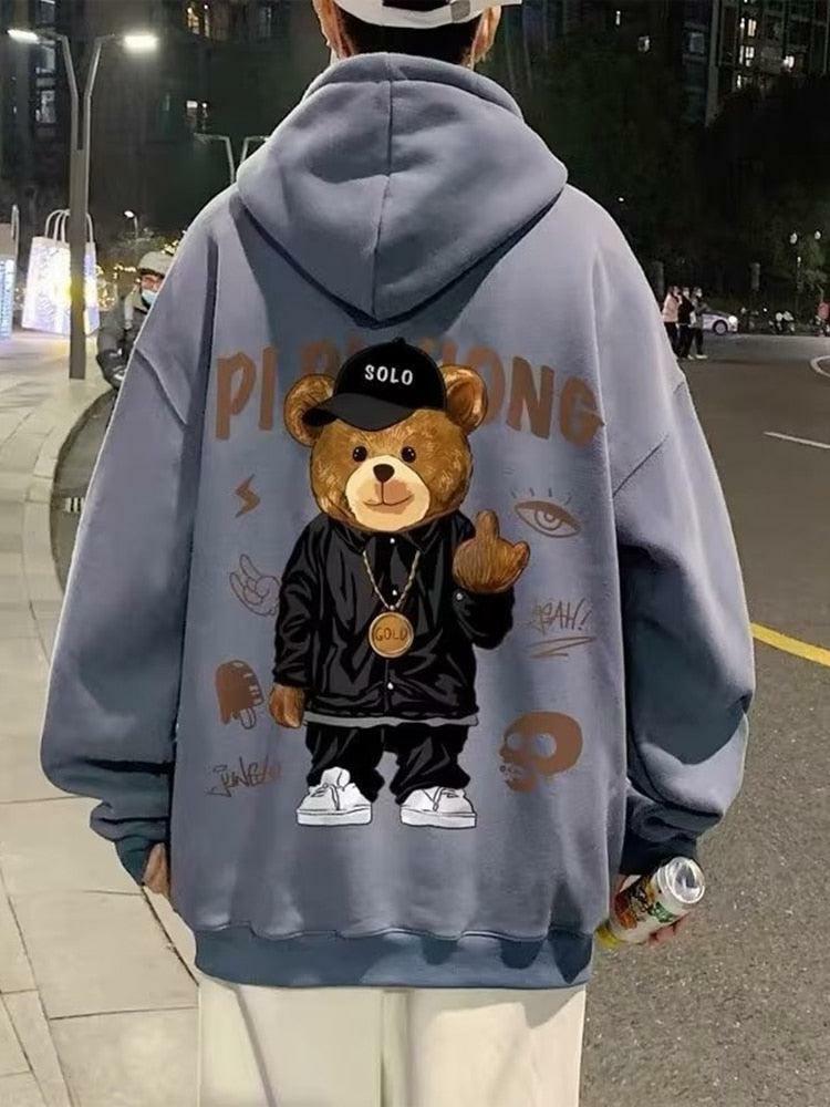 Y2K Fashion Hip Hop Teddy Hoodie - Trendy 2000s Style Streetwear