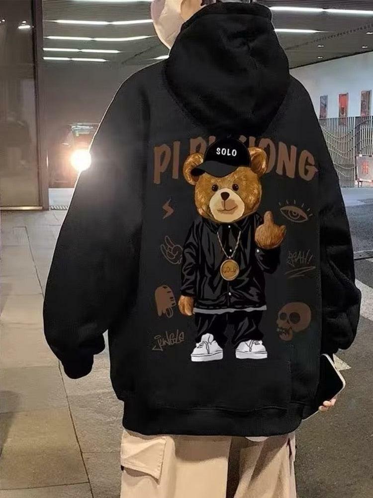 Y2K Fashion Hip Hop Teddy Hoodie - Trendy 2000s Style Streetwear