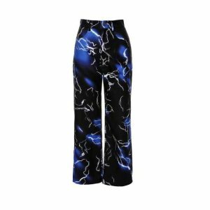 Y2K Fashion Lightning Pants: Trendy 2000s Style for Bold Outfits