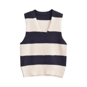 Y2K Fashion Nautical Vest Sweater - Trendy 2000s Style for Women