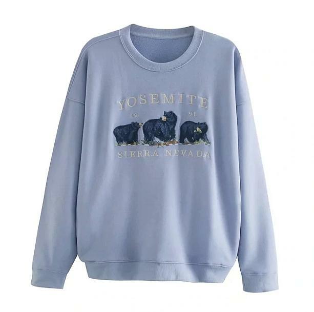 Y2K Fashion Nevada Bear Sweatshirt - Trendy 2000s Style for Women