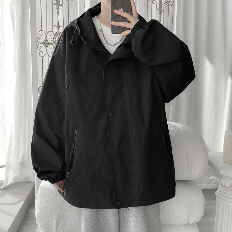 Y2K Fashion Oversized Hooded Windbreaker Jacket - 2000s Style Essential