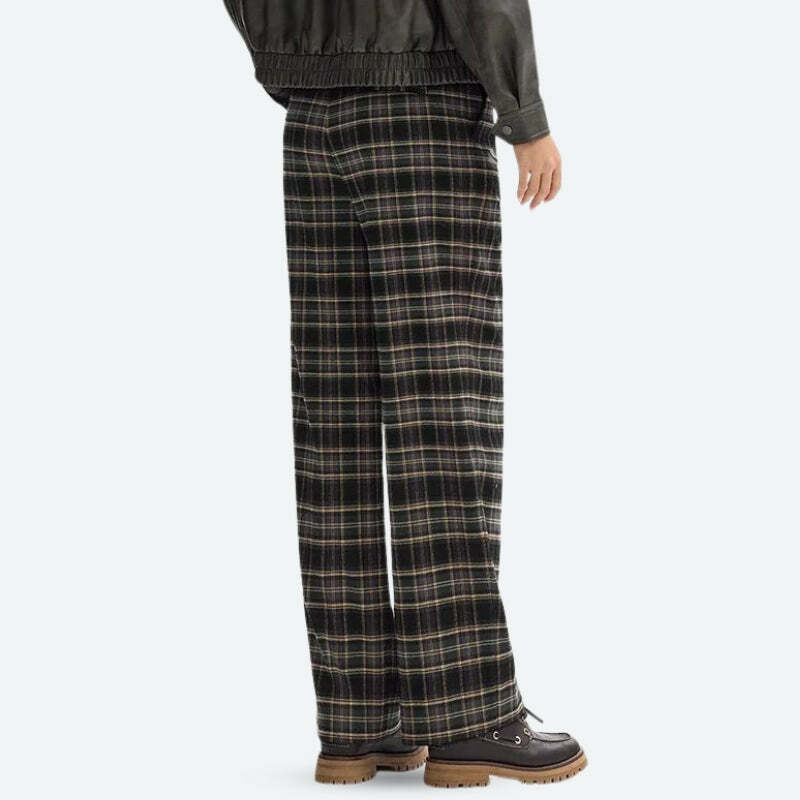 Y2K Fashion Plaid Pajama Pants - Trendy 2000s Style Loungewear