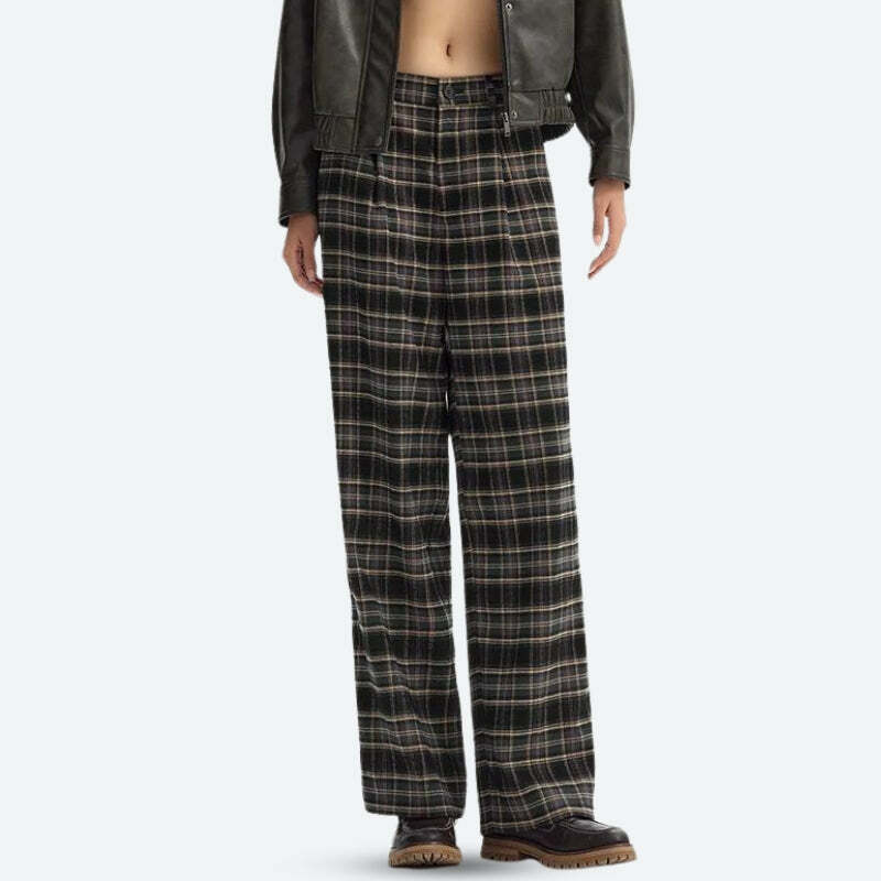 Y2K Fashion Plaid Pajama Pants - Trendy 2000s Style Loungewear