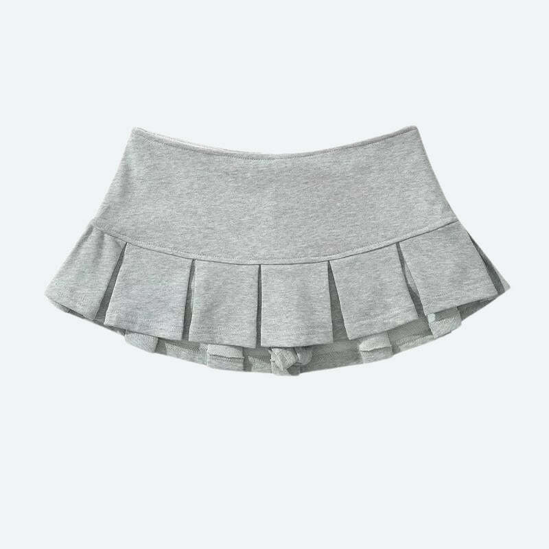 Y2K Fashion Pleated Micro Mini Skort - Trendy 2000s Style Outfit