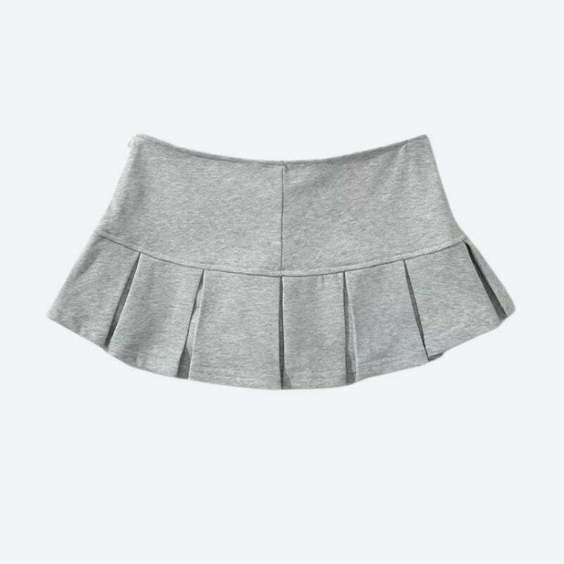 Y2K Fashion Pleated Micro Mini Skort - Trendy 2000s Style Outfit